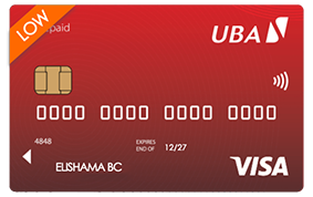 Visa prépayée UBA AFRICARD - LOW
